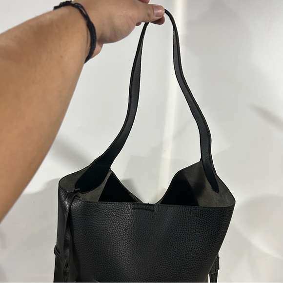 XL Black Tote Bag With Small Coin Purse Attached - Picture 9 of 16